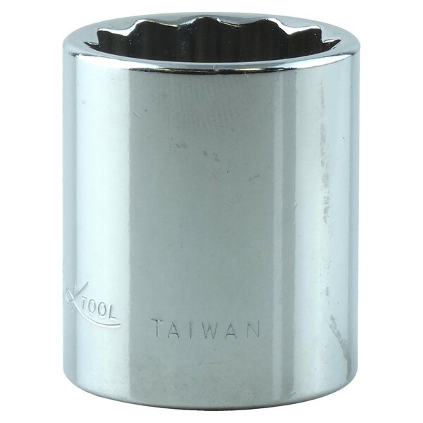 K-Tool International 3/8" Drive, 17mm Metric Socket, 12 Points, Chrome 3/8" Drive, 17mm, 12Point KTI-27517 - main